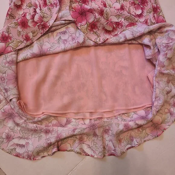 Ann Taylor LOFT Petites Pink Floral Dress – Size Petite L - Picture 4 of 5